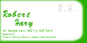 robert hary business card